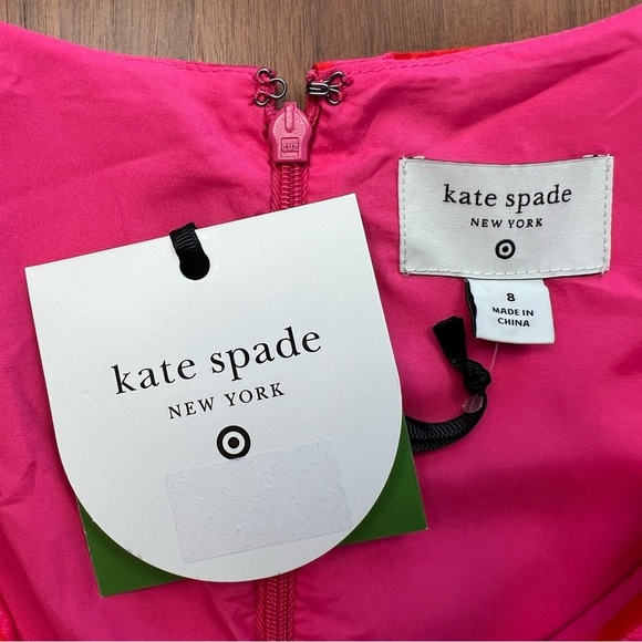 Kate Spade Pink Floral Peplum Sleeveless Midi Dress, 8 - Picture 3 of 9